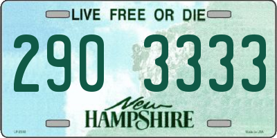 NH license plate 2903333