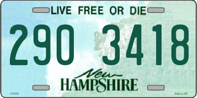 NH license plate 2903418