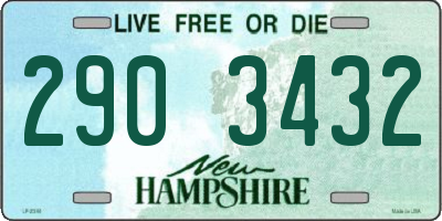 NH license plate 2903432
