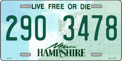 NH license plate 2903478