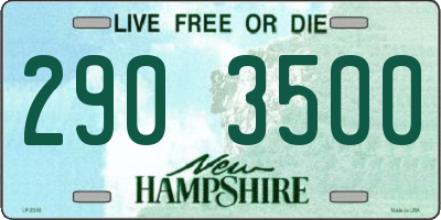 NH license plate 2903500