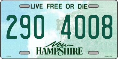 NH license plate 2904008