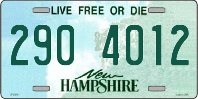 NH license plate 2904012