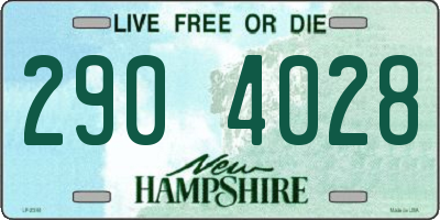 NH license plate 2904028