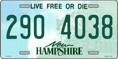 NH license plate 2904038