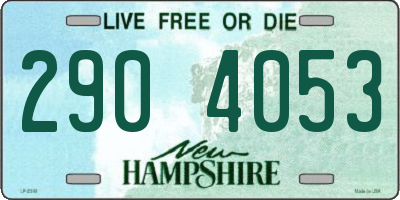 NH license plate 2904053