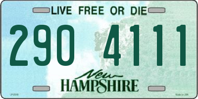 NH license plate 2904111