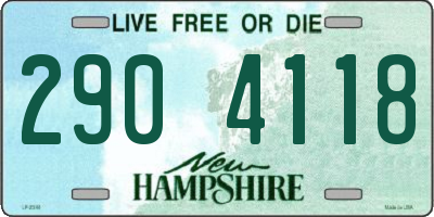 NH license plate 2904118