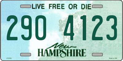 NH license plate 2904123