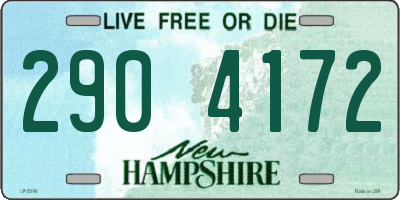 NH license plate 2904172