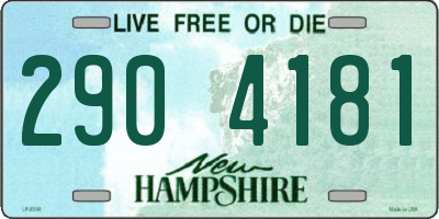 NH license plate 2904181