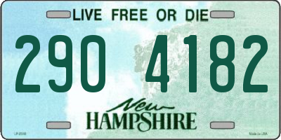 NH license plate 2904182