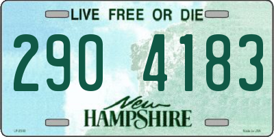 NH license plate 2904183