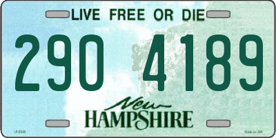 NH license plate 2904189