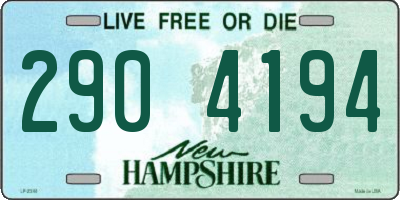 NH license plate 2904194