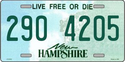 NH license plate 2904205