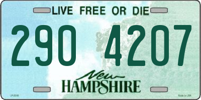 NH license plate 2904207