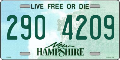 NH license plate 2904209