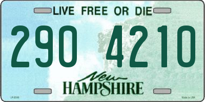 NH license plate 2904210