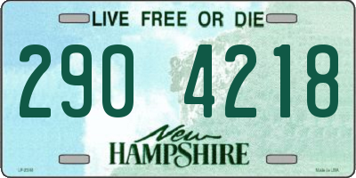 NH license plate 2904218