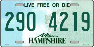 NH license plate 2904219