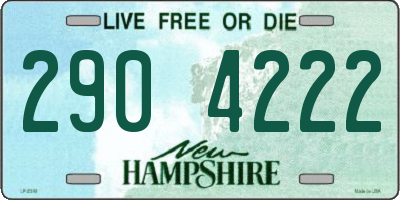 NH license plate 2904222