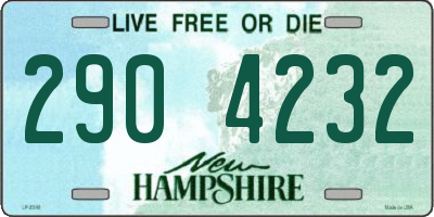 NH license plate 2904232