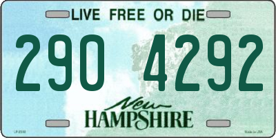 NH license plate 2904292