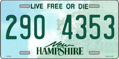 NH license plate 2904353