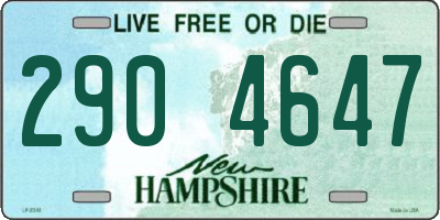 NH license plate 2904647
