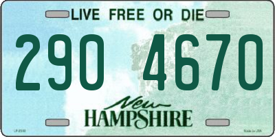 NH license plate 2904670