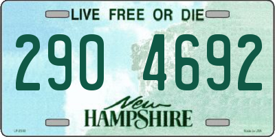 NH license plate 2904692
