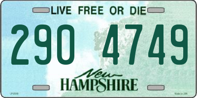 NH license plate 2904749