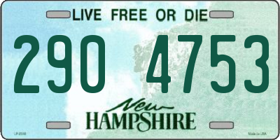 NH license plate 2904753