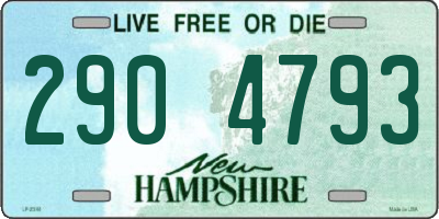 NH license plate 2904793