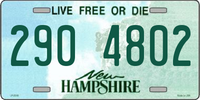 NH license plate 2904802