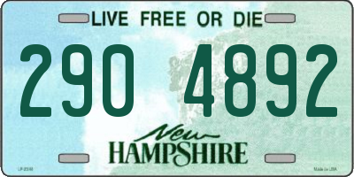 NH license plate 2904892
