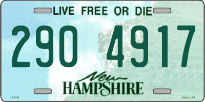 NH license plate 2904917