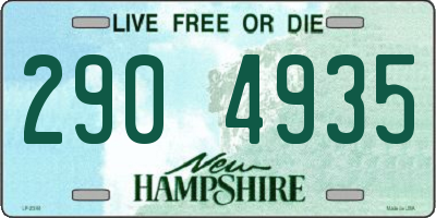NH license plate 2904935
