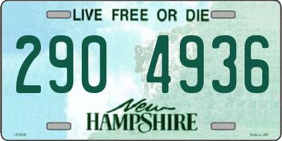 NH license plate 2904936