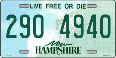 NH license plate 2904940