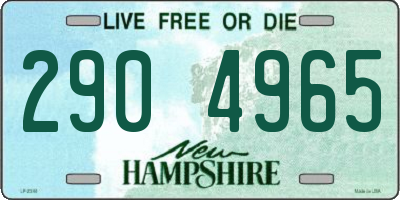 NH license plate 2904965