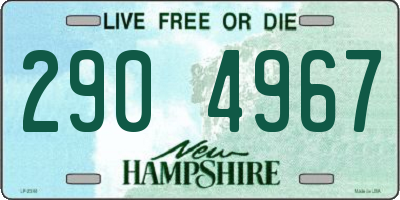 NH license plate 2904967