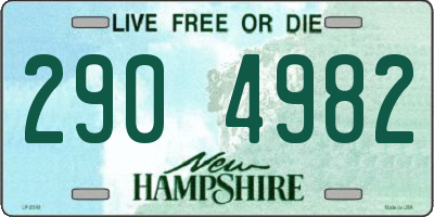 NH license plate 2904982