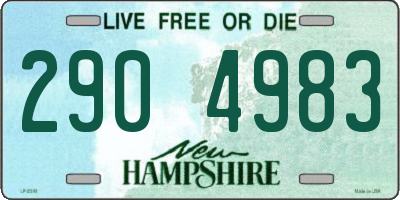 NH license plate 2904983