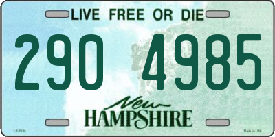 NH license plate 2904985