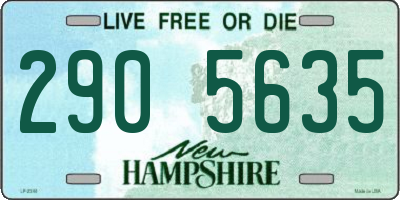 NH license plate 2905635