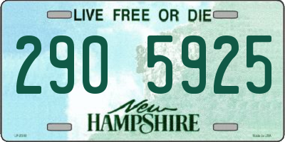 NH license plate 2905925