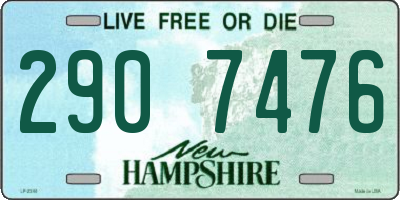 NH license plate 2907476
