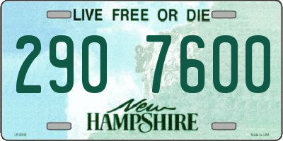 NH license plate 2907600